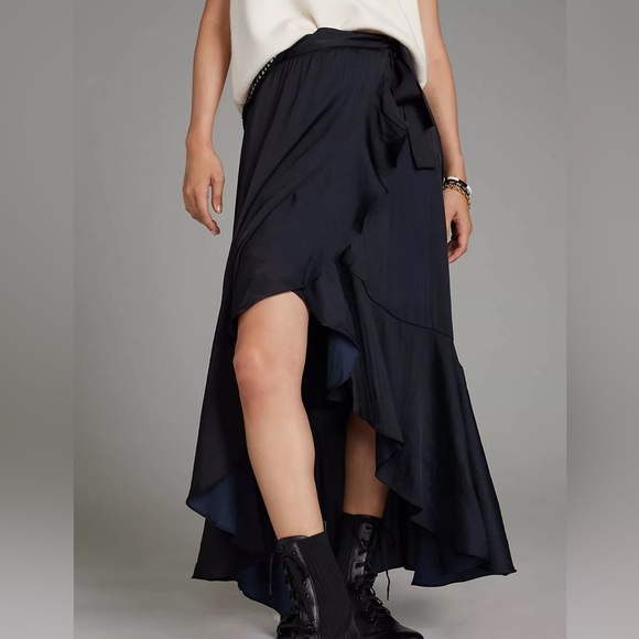 Maeve Ruffle Wrap Midi Skirt - Picture 3 of 14